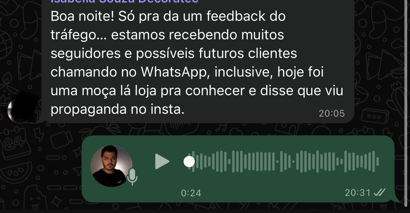 Depoimento de cliente 1